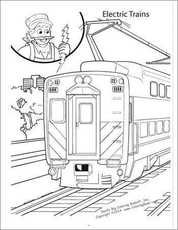 Trains Really Big Coloring Book 17.5"x22.5"
