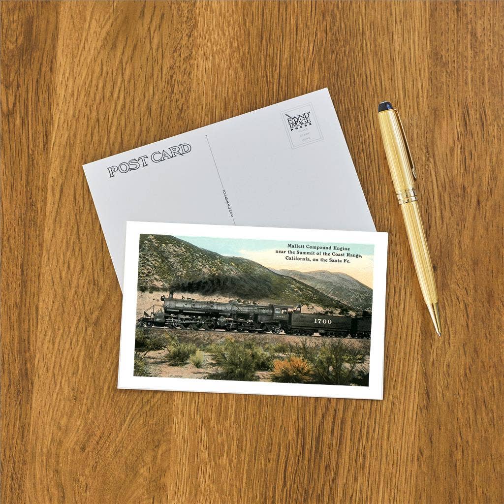 Postcard RR-157 Compound Train Engine
