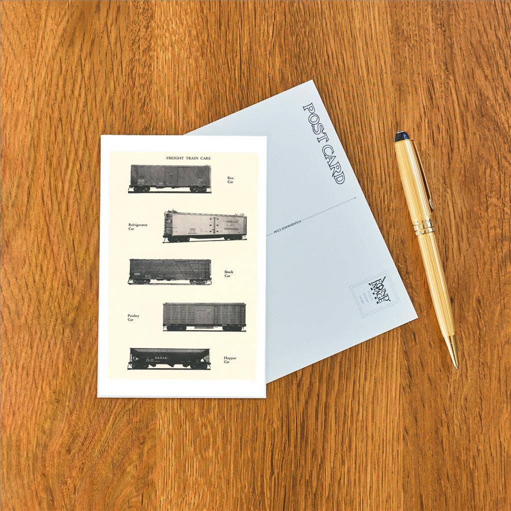 Postcard RR-113 Freight Train Cars