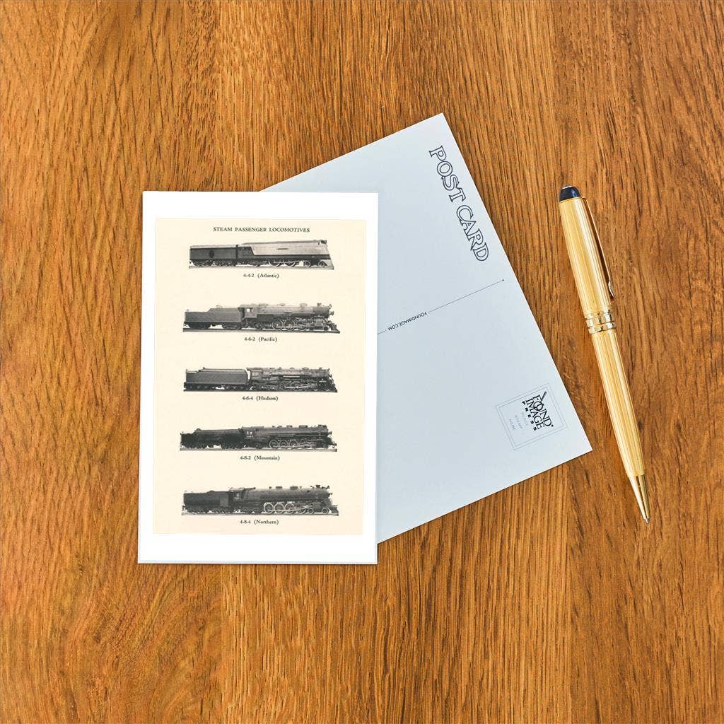 Postcard RR-112 Catalog of Steam Passenger Trains