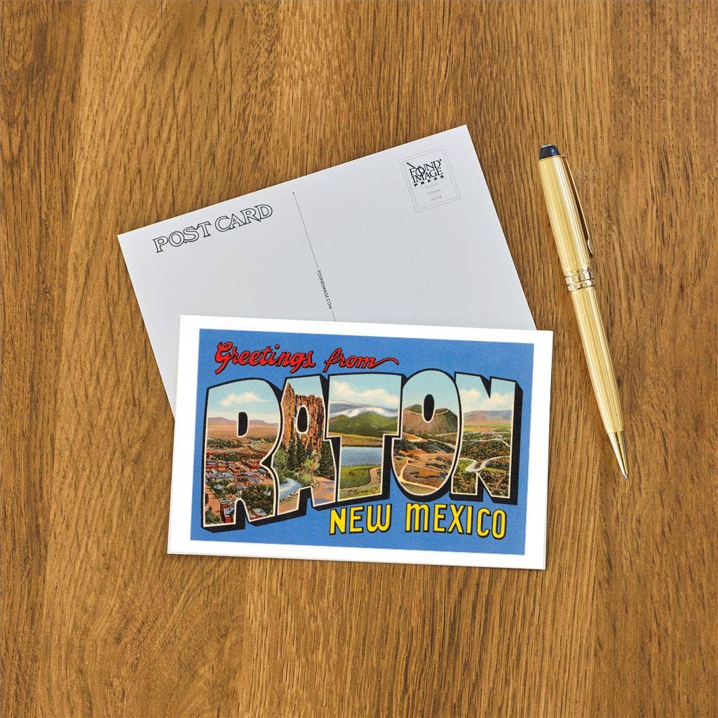 Postcard NM-104 Greetings from Raton, New Mexico