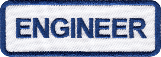 Patch - Railroad Name Tag - "Engineer"