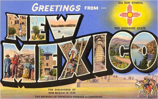 Postcard NM-32 Greetings from New Mexico