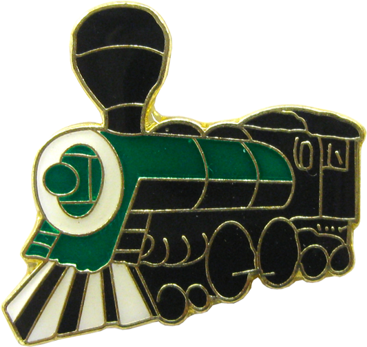 Enamel Pin - Train - Green And Black Steam Engine