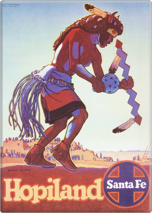 Magnet - "Hopiland" - Vintage Train Travel Poster Repro