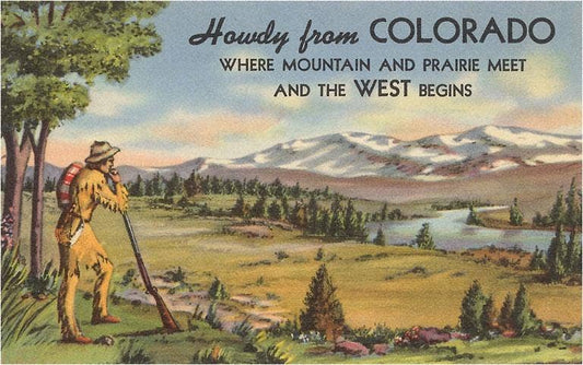 Postcard CO-140 Howdy from Colorado, Mountain Man