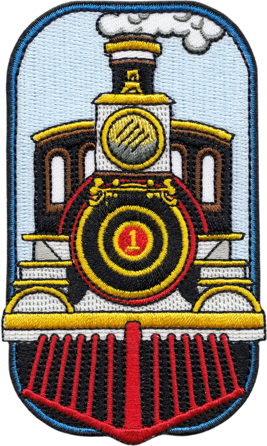 Patch - Train - Steam Railroad In Black, Red And Yellow