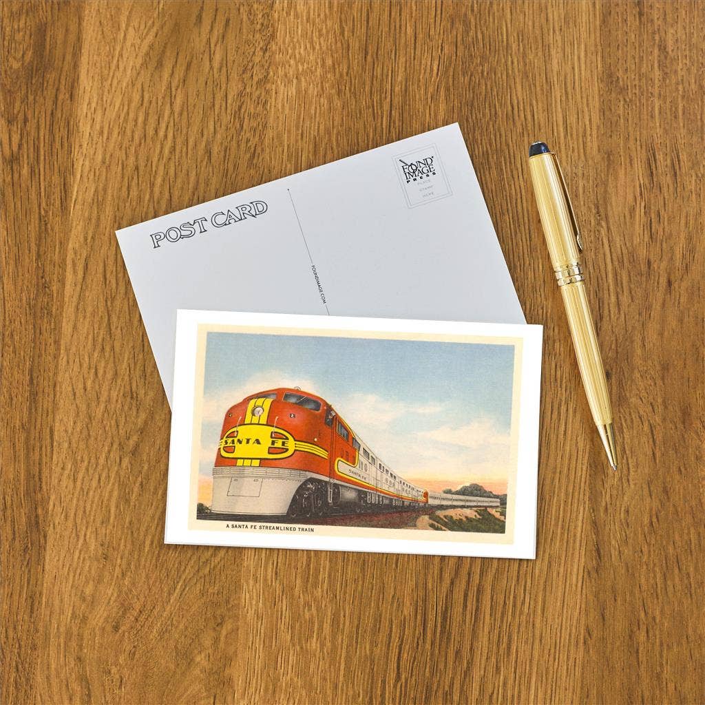 Postcard RR-14 Santa Fe Streamlined Train