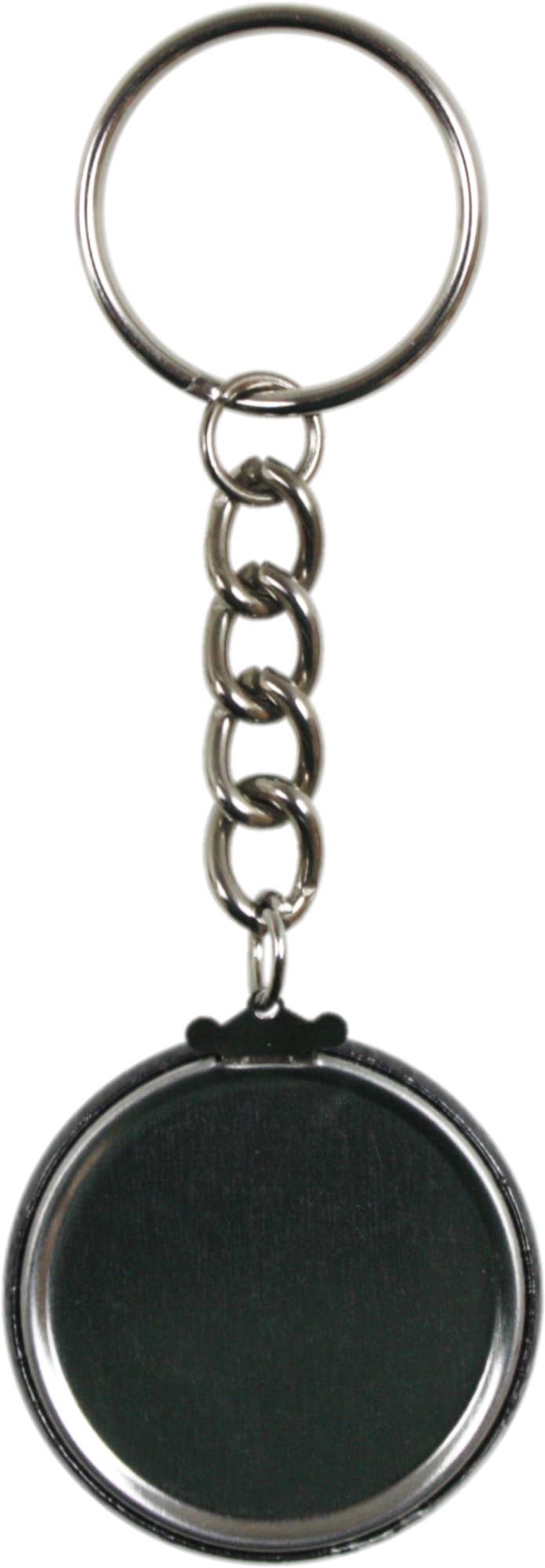 Keychain - Railroad Train Crossing - Round Yellow Sign