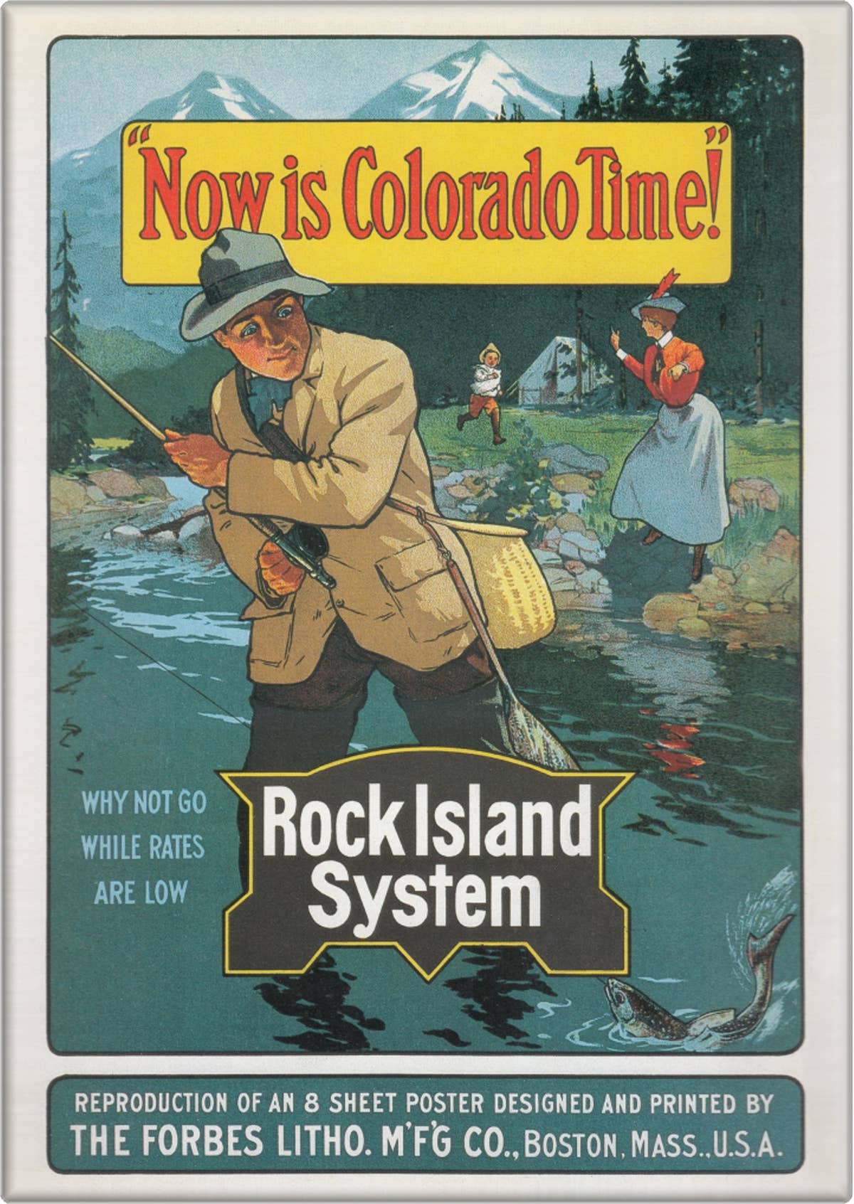 Magnet - "Now Is Colorado Time!" Poster Reproduction