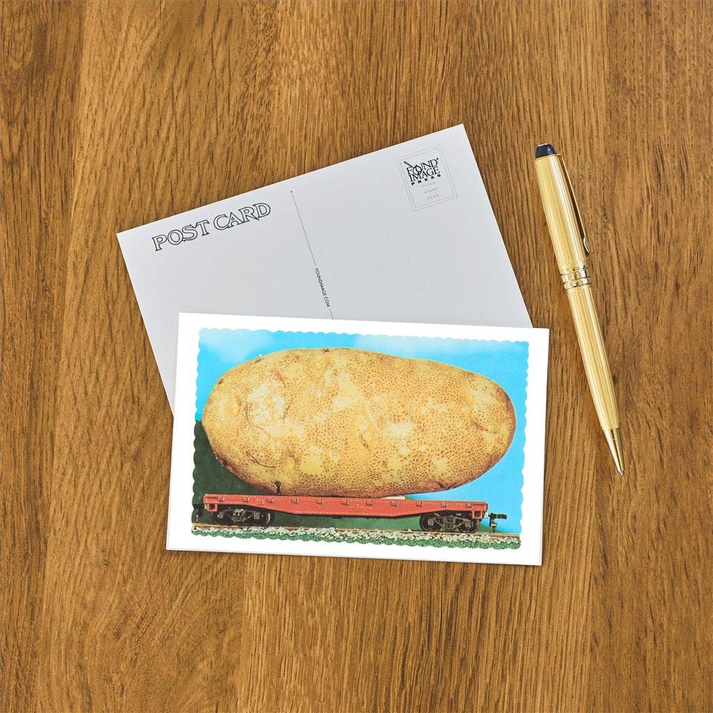Postcard NP-494 Giant Potato on Rail Car