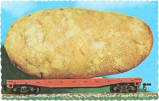 Postcard NP-494 Giant Potato on Rail Car